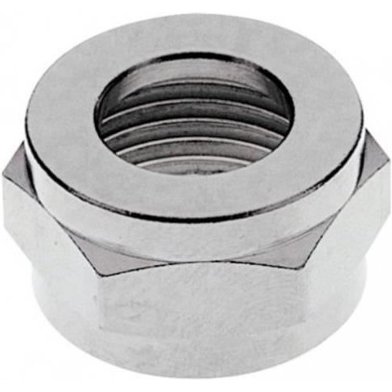 Écrou hexagonal 1-2", laiton nickelé