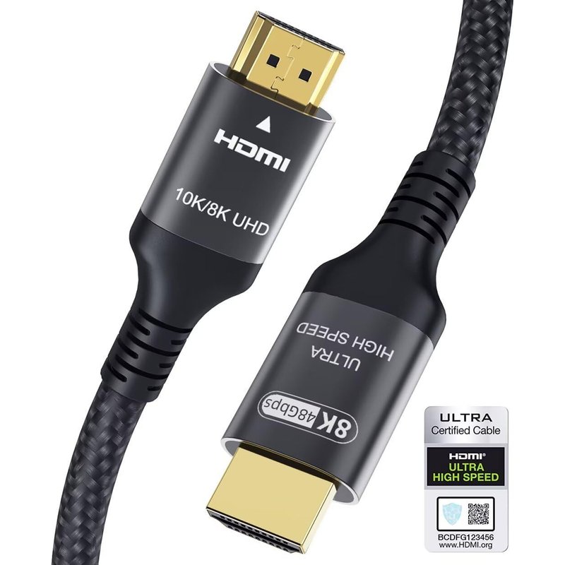 Cable Hdmi 2.1 10K 8K 1.5M,Certifie 48Gbps Ultra Haut Debit Hdmi Cable Avec Ethernet 4K 240Hz 165Hz 144Hz 120Hz 8K 60Hz Earc Hdcp2.3 Hdr10+ Pc Projecteur Tvmoniteur Ps5 X-Box