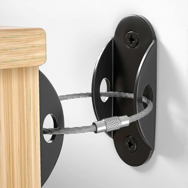 Ancrages De Meubles Anti-Pointe Pour La Protection Contre Les Bébés, Ancrage Mural De Meubles En Métal, Sangles De Meubles Sécurisées Améliorées Meubles Sécurisés Au Mur