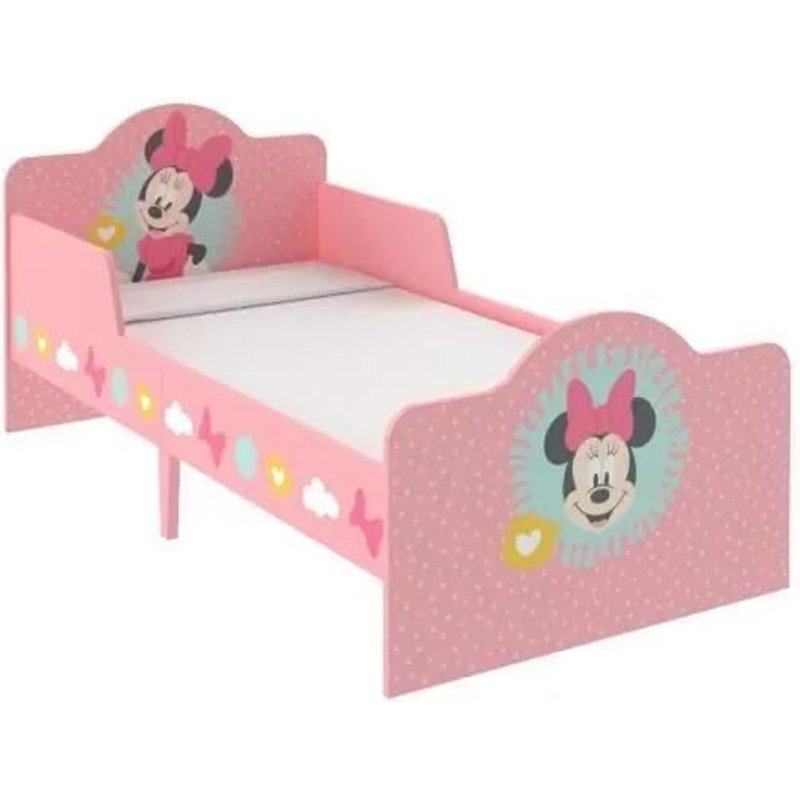Lit Enfant En Bois Minnie Disney Home 75x143cm - Rose - Enfant - Fille - Disney