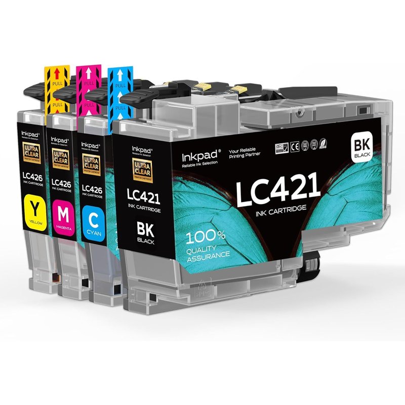 LC 421 Cartouches d'encre Compatible pour Brother LC421 LC 421XL LC421XL pour imprimante Brother MFC-J1010DW DCP-J1140DW DCP-J1050DW (4 pièces)