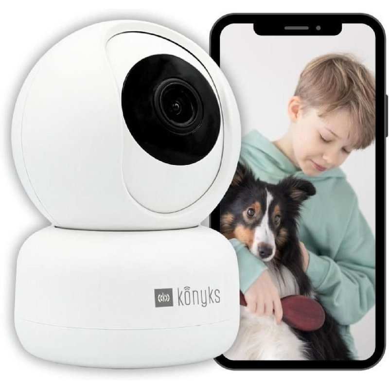 Caméra de surveillance - KONYKS - CAMINI 2 - Intérieur - Motorisée - Wifi - Détéction de mouvements