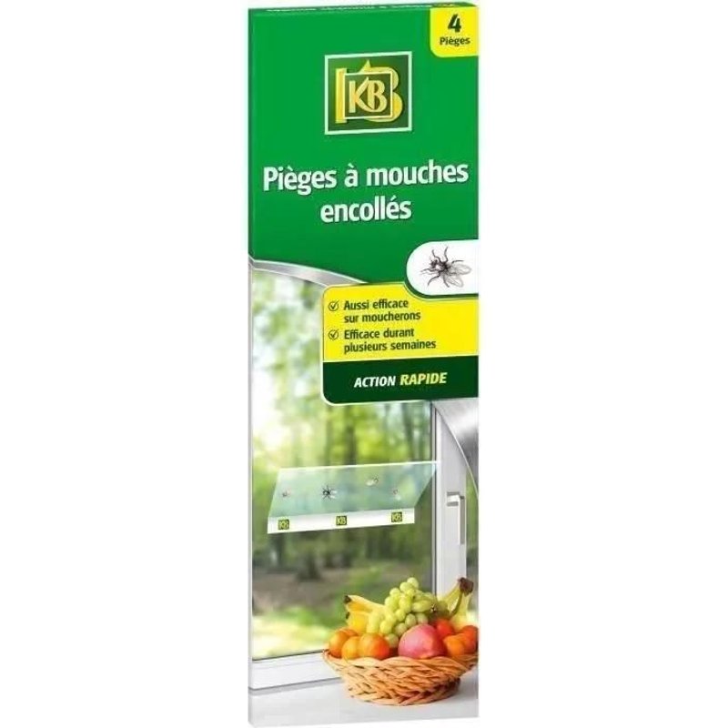 KB 4 Pièges à Mouches Encollés
