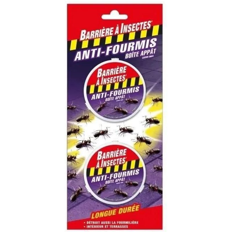 BARRIERE A INSECTES Anti-Fourmis boîtes appât - Blister de 2 boîtes