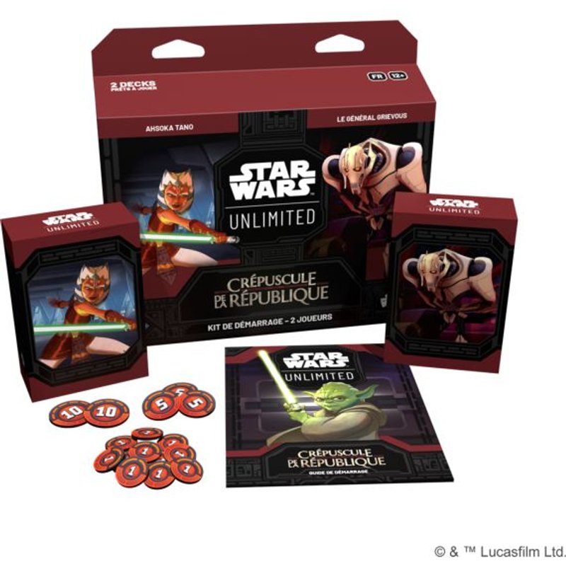 Asmodee Carte À Collectionner Star Wars Unlimited Crépuscule De La République Kit De Démarrage 2 Joueurs
