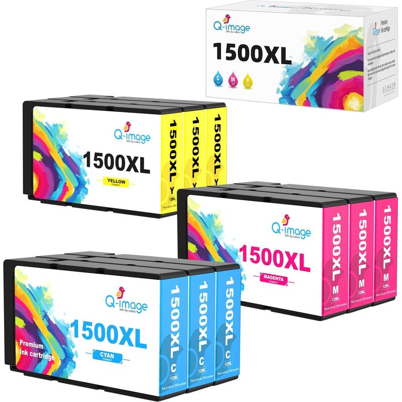 1500XL Compatible Cartouches d'encre Remplacement pour Canon PGI-1500XL pour Maxify MB2150 MB2350 MB2750 MB2050 MB2300 MB2000 MB2755 MB2155 (3 Cyan,3 Magenta,3 Jaune)