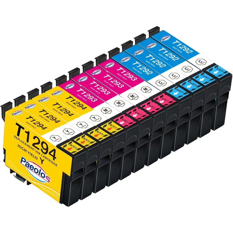 T1292 T1293 T1294 Remplacement pour Epson T1295 Cartouches d'encre pour Epson Stylus SX235W SX420W SX425W SX435W SX525WD SX535WD Workforce WF-7515 WF-3520DWF Stylus Office BX305F BX320FW