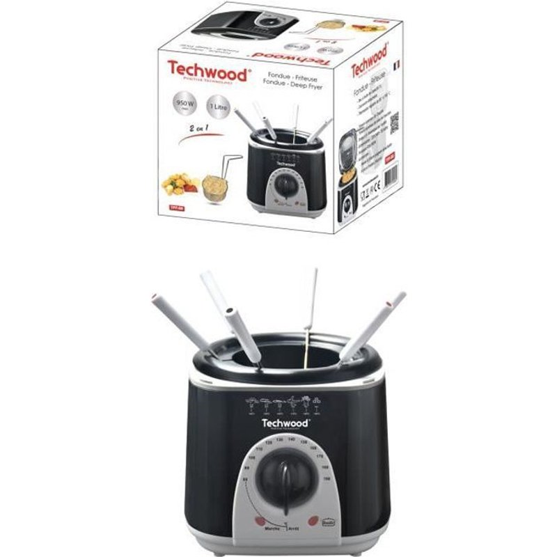 FRITEUSE + Appareil à FONDUE 2 EN 1 950W 1L