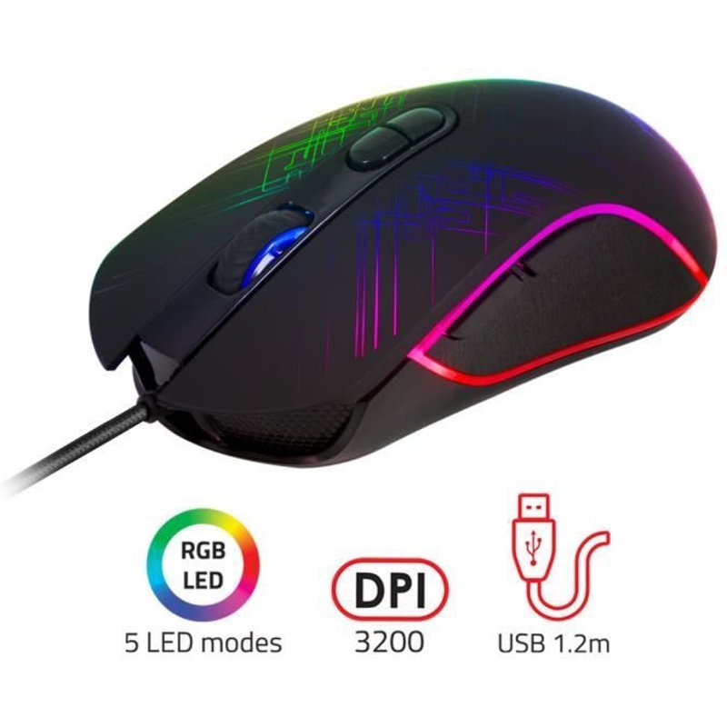 Souris PRO Gaming RGB GTA 230 Optique Haute Définition 3200dpi