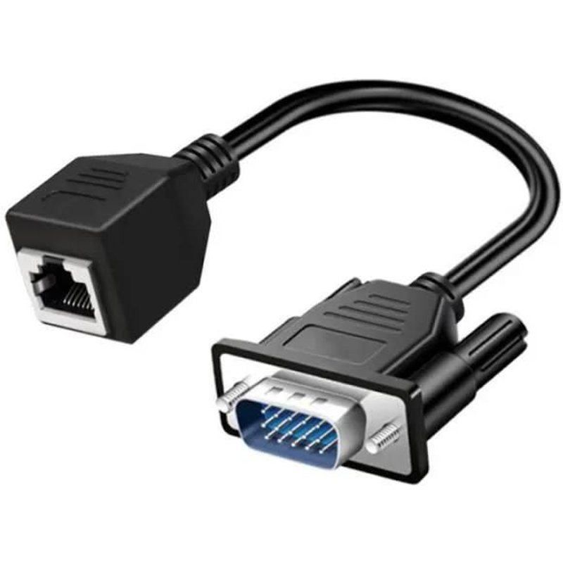Adaptateur audio-vidéo,Adaptateur de bus VGA vers RJ45, connecteur daffichage vers VGA, prolongateur de câble- Vga to Rj45 Bus