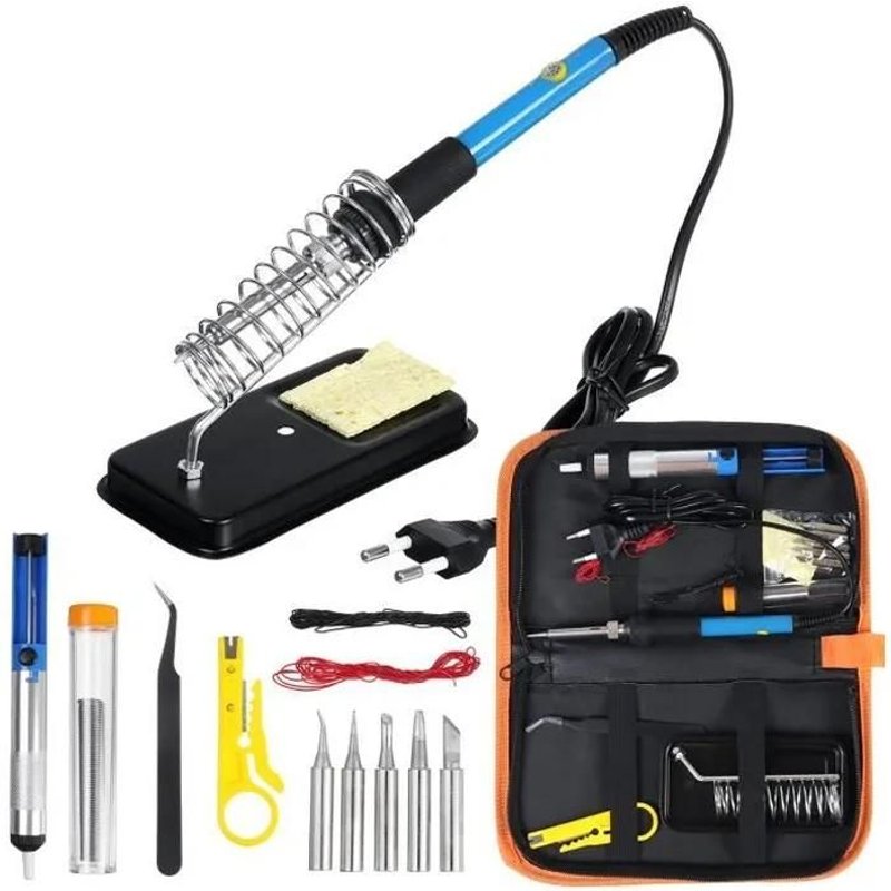 Fer à souder TEMPSA 15 en 1 - Station de soudage 60W température réglable + sac de transport