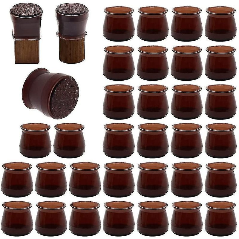 Noël 32 Pcs Silicone Chair Leg Floor Protectors Pour Planchers De Bois Franc