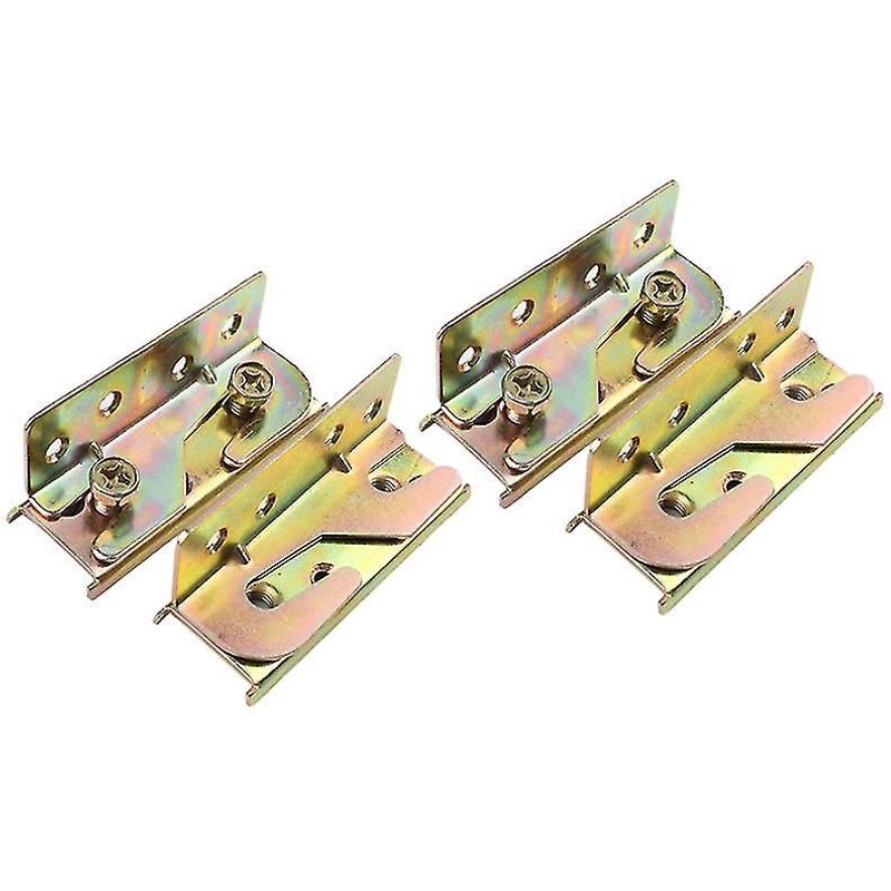 Support De Rail De Lit - Raccords De Rail De Lit - Robuste Sans Mortaise - 4 (Vis Incluses)