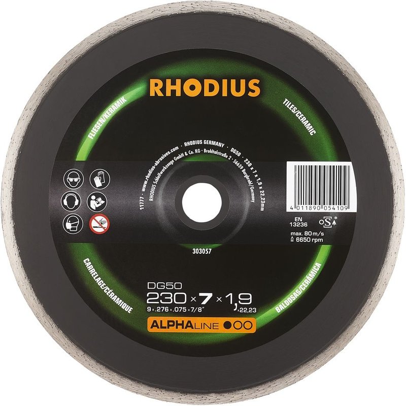 Disque de tronconnage diamant - ALPHALINE - DG50 - 230 x 5,0 x 1,6 x 22,23mm
