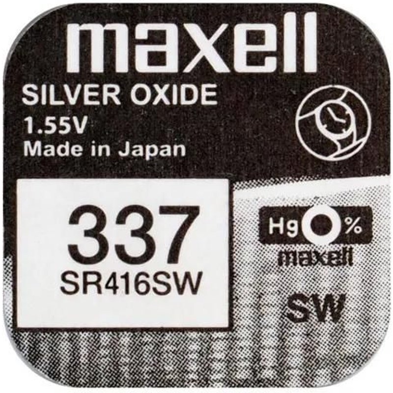 PILE SR416SW OXYDE ARGENT 337 1.55V 8mAh x1 MAXELL