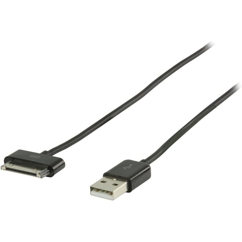 Valueline - Câble de chargement / de données - USB mâle pour Apple Dock mâle - 1 m - noir - pour Apple iPad/iPhone/iPod (Apple Dock)