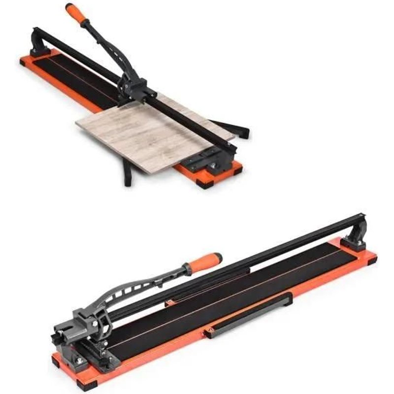 COSTWAY Coupe-Carreaux Manuel Longueur de Coupe 910MM Découpeuse en Céramique avec Règle Support Télescopique Angle Réglable 0°-60°