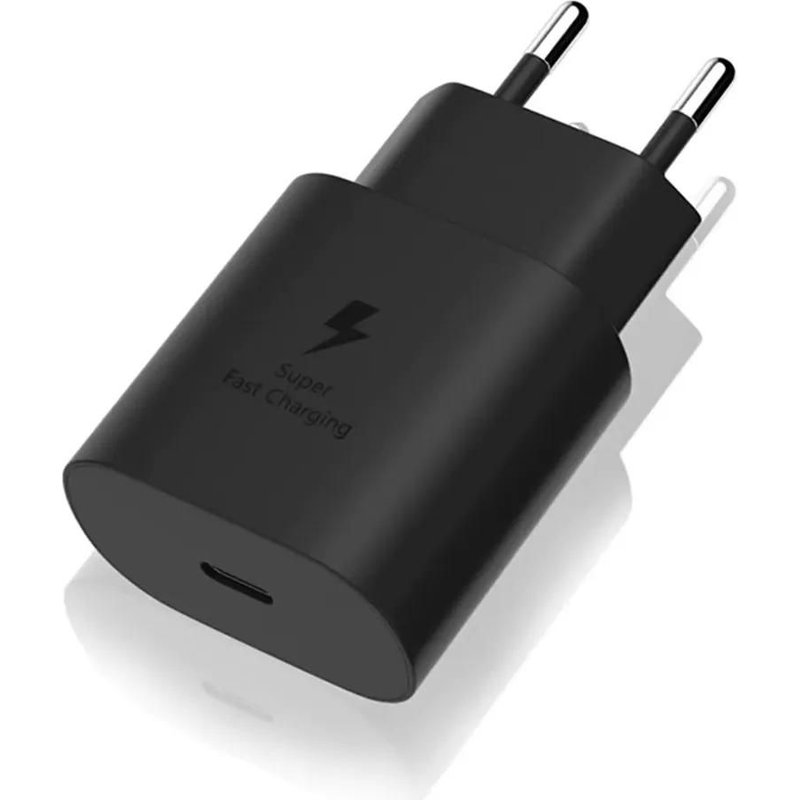Chargeur Secteur Rapide 25w Usb-C Pour Iphone 15 Pro, 15 Pro Max, 15 Plus, 15 - Noir