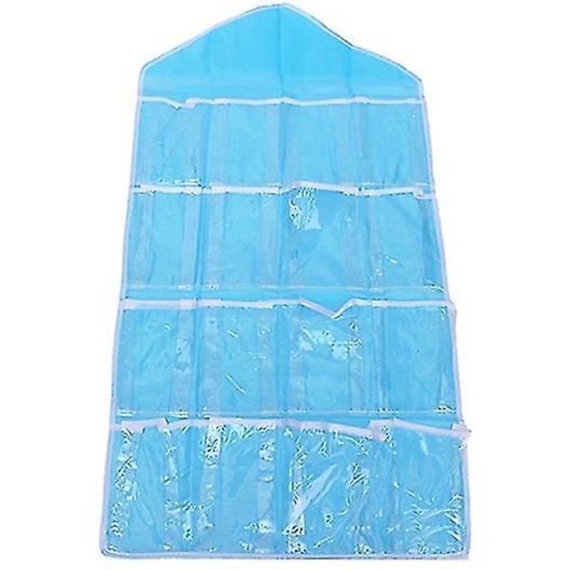 16 Poches Clair Au-Dessus De La Porte Suspendu Sac À Chaussures Cintre Cintre Organisateur De Rangement-Zzy