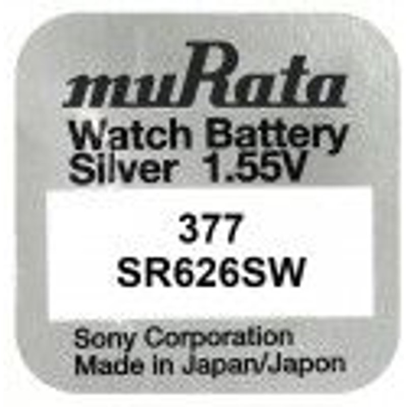 Murata 377 SR626SW Watch Battery Silver 1,55V LOT DE 10 PILES