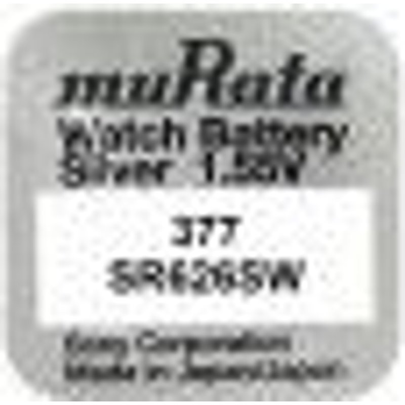 Murata 377 SR626SW Watch Battery Silver 1,55V