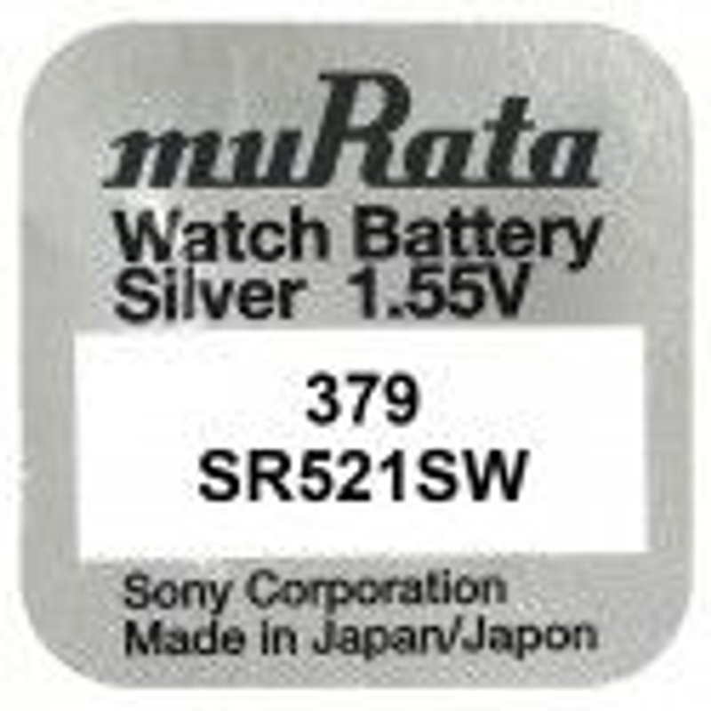 Murata 379 SR 521SW Watch Battery Silver 1,55 V