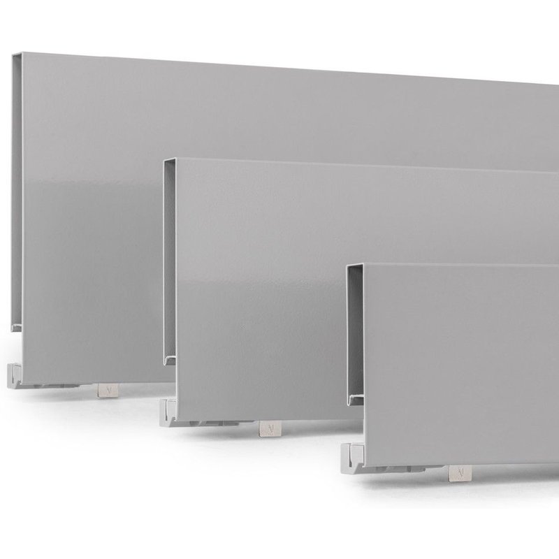 Lot de 2 rails de penderie Luxe - Aluminium et Plastique- Peint en noir texturé