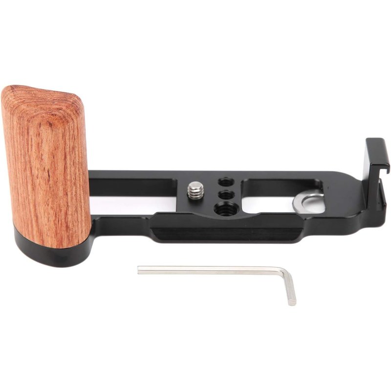 Poignée D'appareil Photo Support à Dégagement Rapide Appareil Photo en Forme de L Plaque de Dégagement Rapide Poignée en Bois pour Fuji X100V