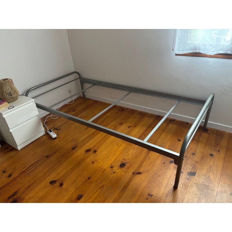 Lit 1 Place 90 X 190 Cadre Acier