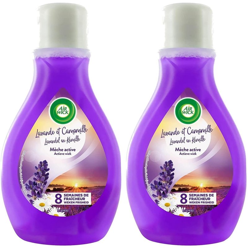 Air wick Lot de 2 D¿sodorisants M¿che Active Lavande et Camomille Flacon de 375 ml