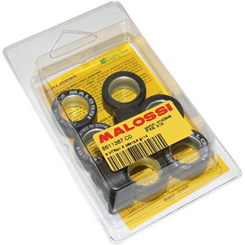 Jeu de 8 galets à 26 x 12,8 mm Malossi- 14 gr.