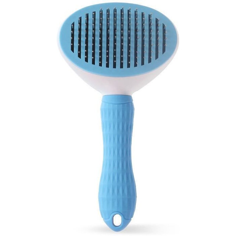 Brosse Autonettoyante Pour Chien Et Chat Peigne De Massage Pour Épilation Pour Animaux De Compagnie Brosse D'épilation Pour Chien Brosse De Toilettage Pour Chat Brosse En Peluche Dorée Bleu