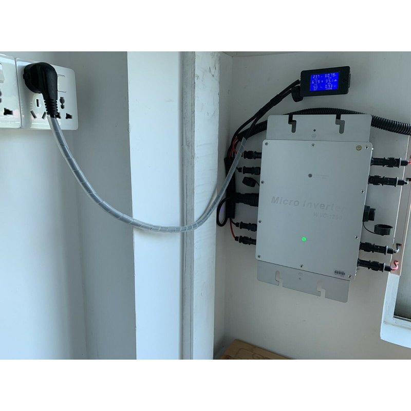 Onduleur Raccordement au Reseau Etanche de 1400W MPPT Onde Sinusoidale Pure 230V CA