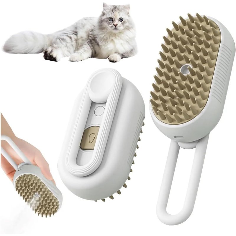 Brosse À Vapeur Électrique Pour Chiens Et Chats: Soins Pelage, Démêlage, Massage Relaxant, Hygiène Domestique, Élimination Des Noeuds, Détente À Domicile