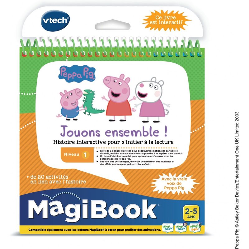 VTECH MAGIBOOK - PEPPA PIG, JOUONS ENSEMBLE !