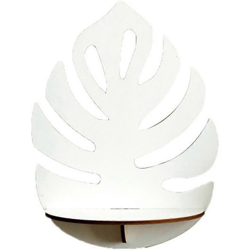 Feuille Blanche Flottant Cadre Mural Affichage Plante En Bois Pot De Fleurs Plateau De Rangement Rack Chambre De Fille Mur De