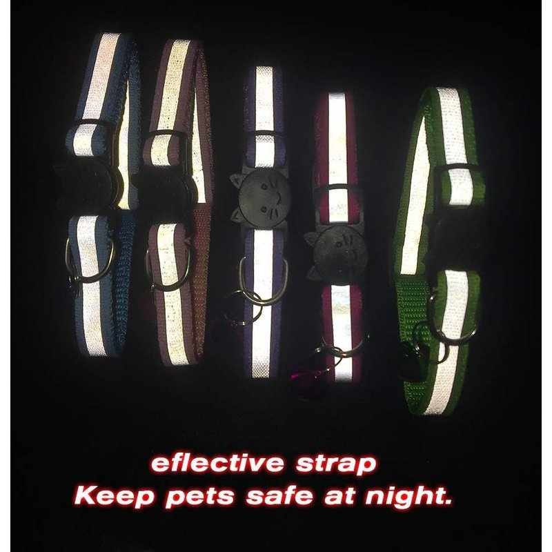 Collier Pour Chat Avec Fermoir De Sécurité Lot De 12 Colliers Réfléchissants Pour Chat Avec Clochettes Réglable En Toute Sécurité 19-32cm Boucle De Sécurité Fluorescente Collier Pour Chat Pour La Plupart Des Chats Domestiques