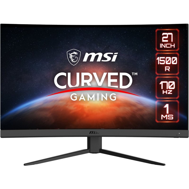 MSI Optix G27CQ4 E2 - Écran LED - jeux - incurvé - 27" - 2560 x 1440 WQHD @ 170 Hz - VA - 250 cd/m² - 3000:1 - 1 ms - 2xHDMI, DisplayPort - noir