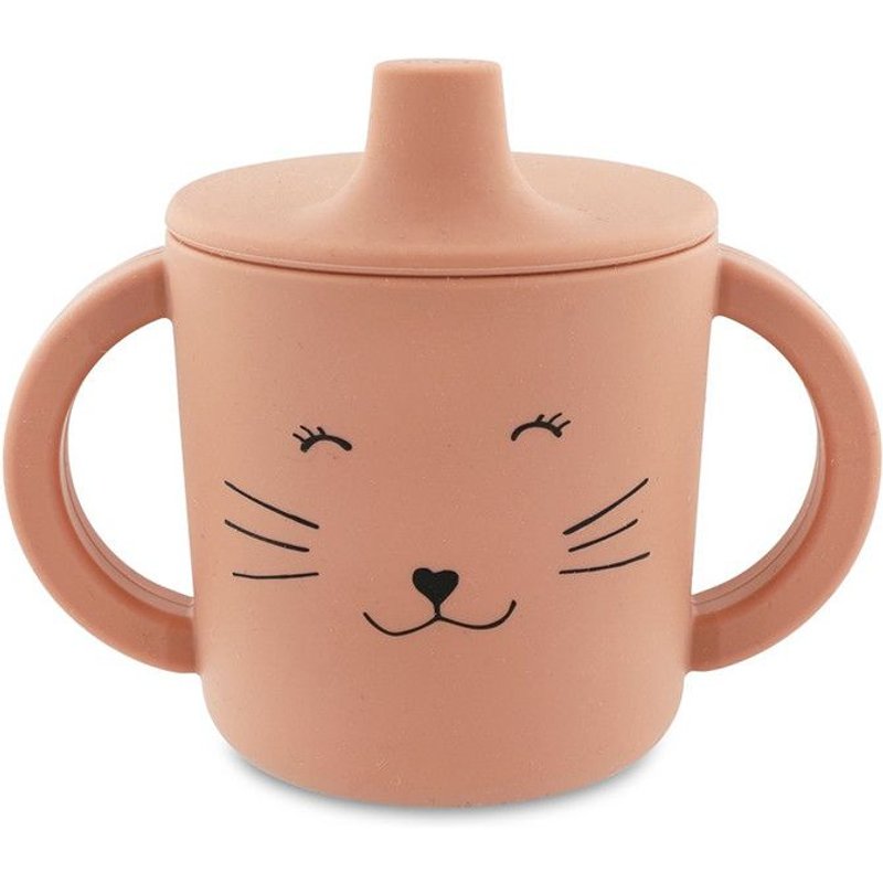 Tasse D'Apprentissage En Silicone Mrs. Cat - Rose
