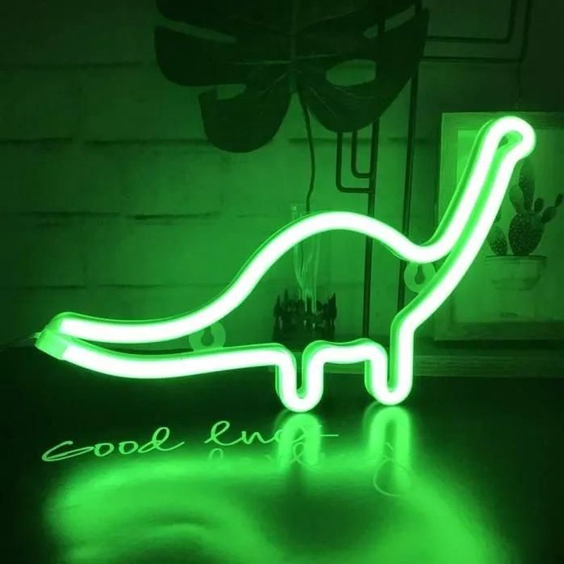 Lumière Néon Led Signe De Dinosaure En Forme De Décor Lumière,Décoration Murale Pour Noël, Fête DAnniversaire, Chambre DEnfants