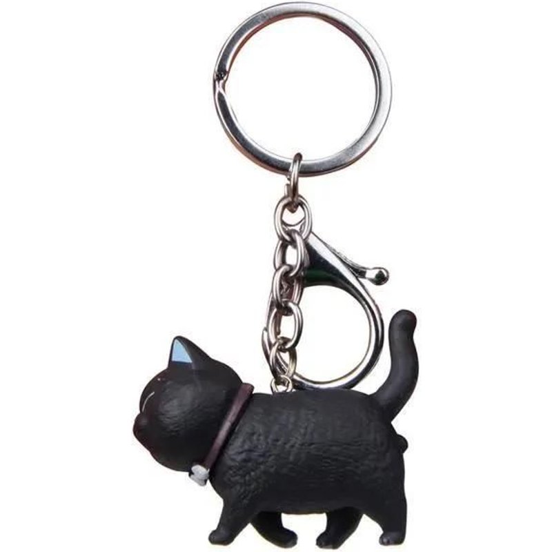 Porte-Clés - S778 - Chat Potelé - Pvc - Design Mignon - Durable Et Attrayant