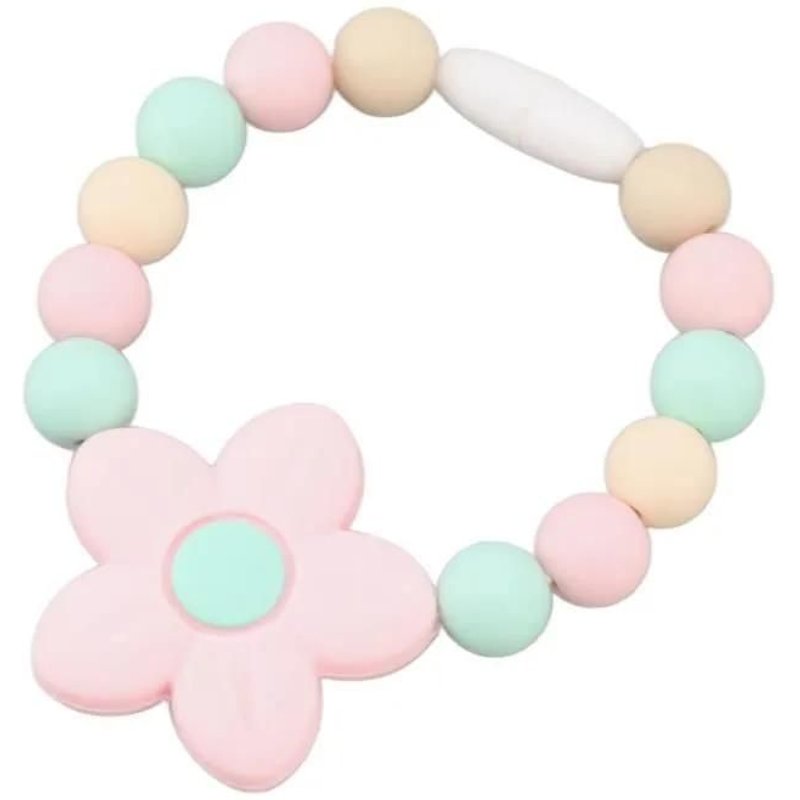 Omabeta Bracelet De Dentition Bébé En Silicone, Perles Rondes Fleur, Jouet Dentition Pour Nourrisson