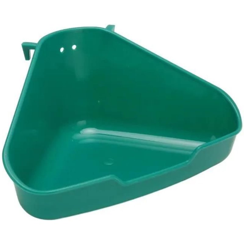 Bac À Litière DAngle - Omabeta - Pour Petits Animaux - Plastique Robuste - Facile À Nettoyer - Anti-Déversement