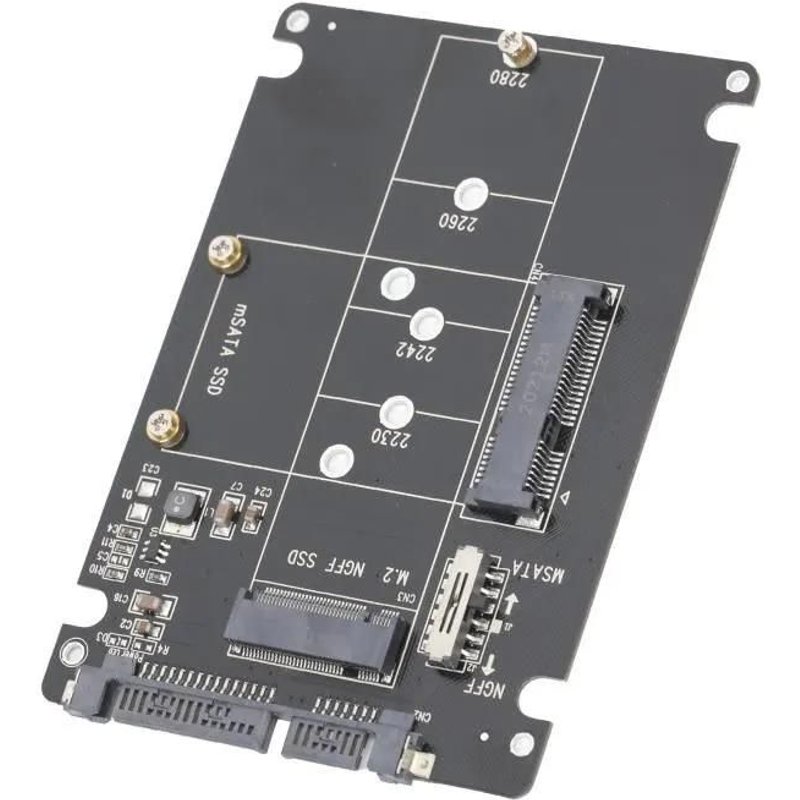 Adaptateur MSATAM.2 NGFF vers SATA 3.0 pour SSD - VVIKIZY - Carte Convertisseur Reader quipement Informatique