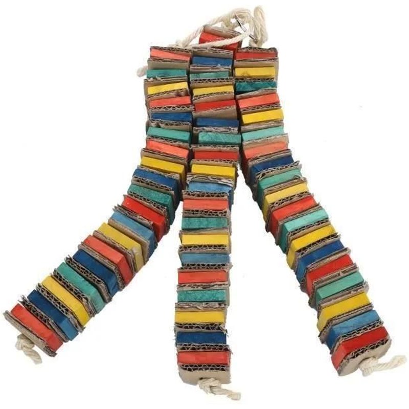 Omabeta Jouet Pour Oiseaux Jouets À Mâcher Pour Perroquets, Bloc En Bois Coloré Suspendu, Jouet Destructeur, Animalerie Jouet