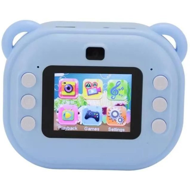 Omabeta Appareil Photo Instantané Appareil Photo À Impression Instantanée Pour Enfants 24 Mp 1080p, Écran Hd De 2 Photo Bleu Ciel