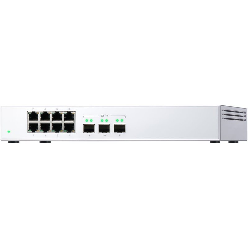 QNAP QSW-308S - Commutateur - non géré - 3 x 10 Gigabit SFP+ + 8 x 10/100/1000 - de bureau