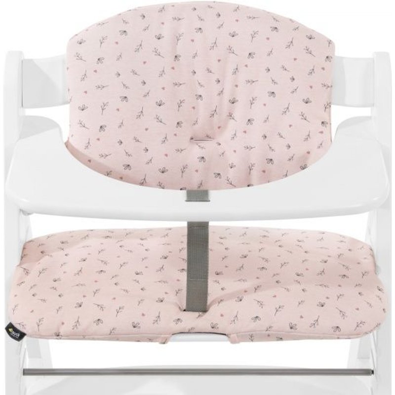 Coussin De Chaise Haute Select Jersey Flowers Rose
