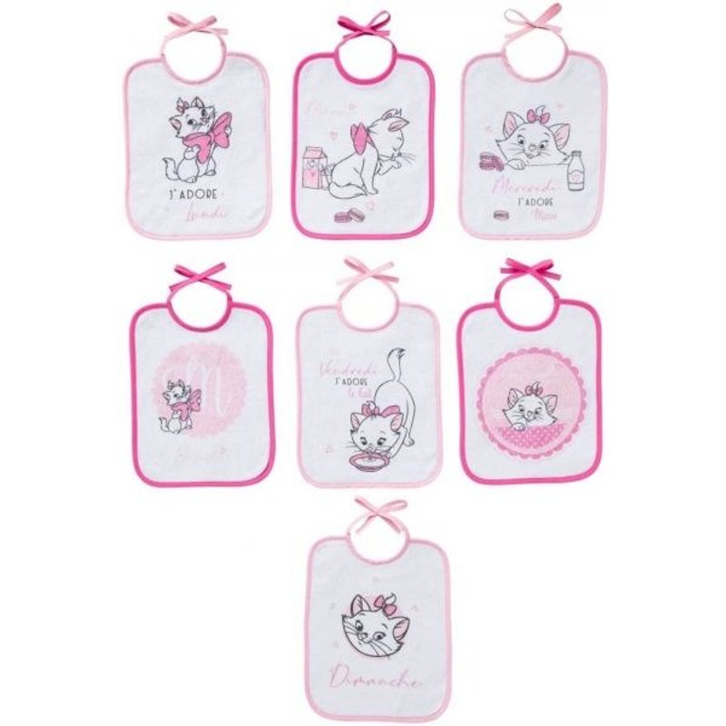 Lot De 7 Bavoirs Naissance - Marie