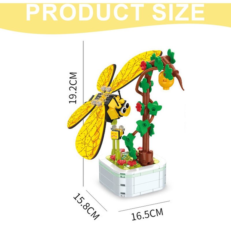 Blocs De Construction Créatifs, Blocs De Construction Insectes, Ensembles De Construction Libellules, Blocs De Construction Bouquet